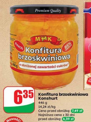 Konfitura brzoskwiniowa promocja w Dino