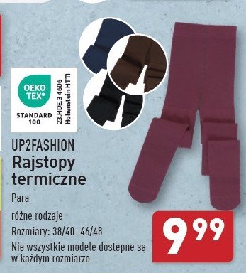 Rajstopy damskie termiczne 38/40-46/48 Up2fashion promocja w Aldi