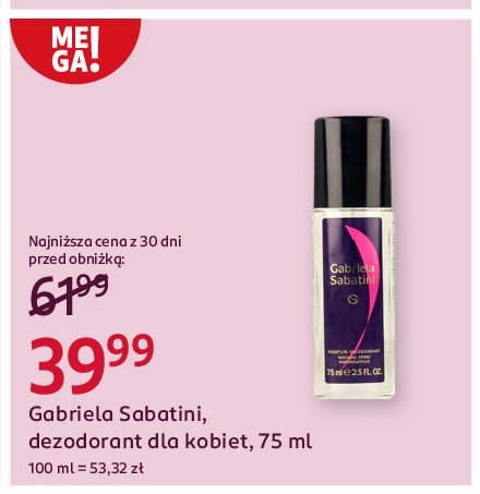 Dezodorant Gabriela sabatini woman promocja w Rossmann