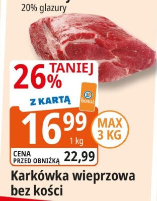 Karkówka wieprzowa bez kości promocja w Leclerc