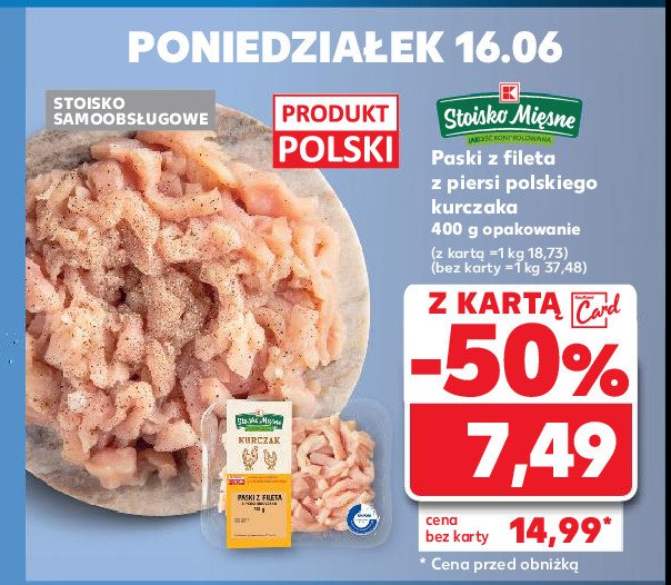 Polędwiczki z fileta z piersi kurczaka Stoisko mięsne promocja