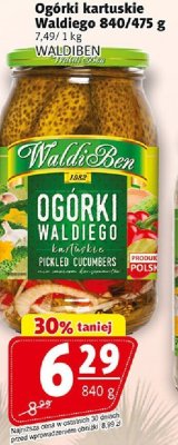 Ogórki kartuskie Waldiego Waldiben promocja w Prim Market
