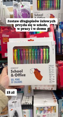 Zestaw długopisów żelowych pepco School & Office Gel Pens 32 Colours promocja w Pepco