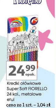 Kredki super soft Fiorello promocja w Auchan