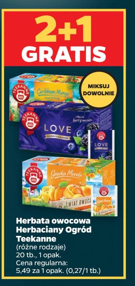 Herbata grecka morela Teekanne world of fruits promocja