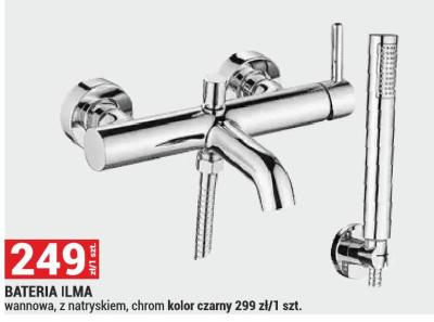 Bateria ILMA wannowa, z natryskiem, chrom kolor czarny 299 zł/1 szt. promocja w Merkury Market
