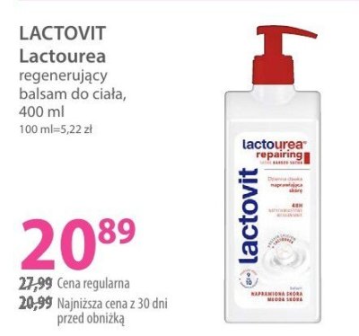 Balsam LACTOVIT Lactourea regenerujący do ciała promocja w Hebe