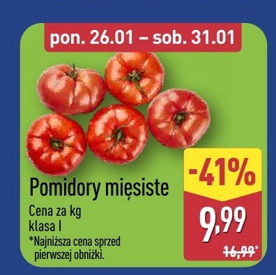 Pomidory mięsiste klasa I promocja w Aldi