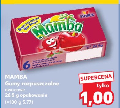 Guma rozpuszczalna wiśniowa Mamba promocja