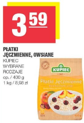 Płatki jęczmienne, owsiane Kupiec promocja w SPAR