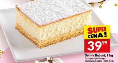 Sernik Babuni 1 kg promocja w Twój Market