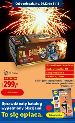 Bateria fajerwerków El Niño 248-strzałowa promocja w Lidl