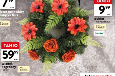 Wianek nagrobny Gollat promocja w Intermarche