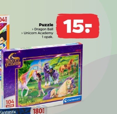 Puzzle Unicorn Academy 104 elem. promocja w Netto