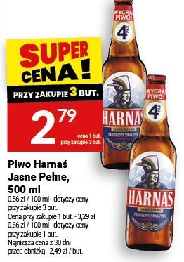 Piwo Harnaś Jasne Pełne 500ml promocja w Twój Market