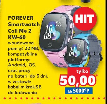 Smartwatch igo kw60 niebieski Forever promocja
