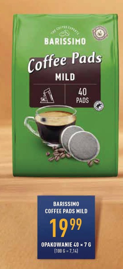 Kawa mild Barissimo caffee pads promocja