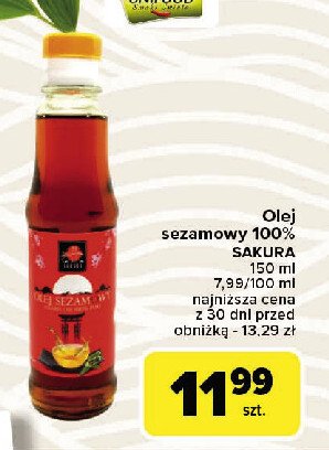 Olej sezamowy Sakura promocja w Carrefour Market