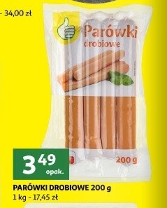 Parówki drobiowe Podniesiony kciuk promocja