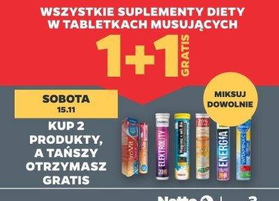 Suplementy diety w tabletkach musujących promocja w Netto