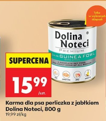 Karma dla psa perliczka z jabłkiem Dolina Noteci, 800 g promocja w Biedronka