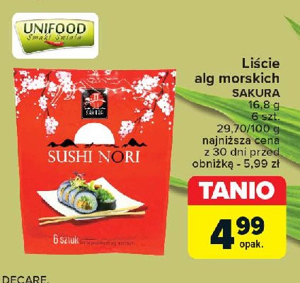 Liście alg morskich Sakura promocja