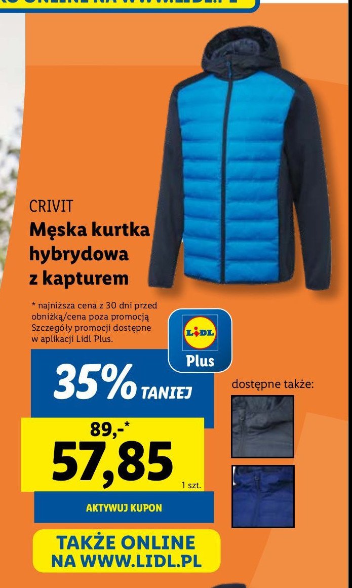 Kurtka męska hybrydowa m-xl Crivit promocja w Lidl