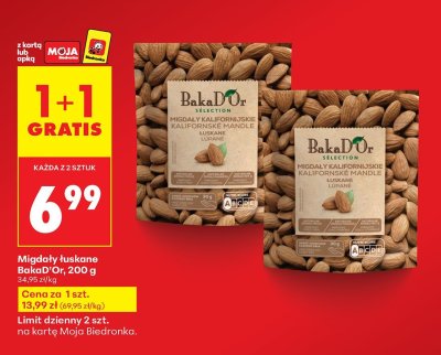 Migdały łuskane kalifornijskie 200 g promocja w Biedronka