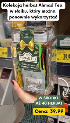 Herbata Ahmad Tea kolekcja herbat w słoiku promocja w Kaufland