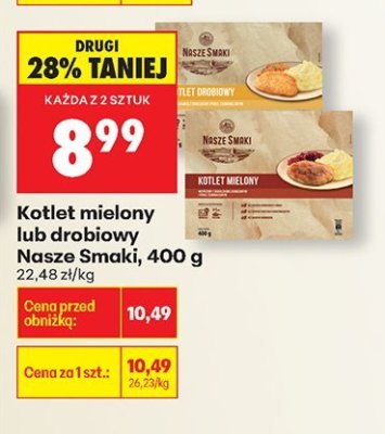 Kotlet drobiowy 400 g promocja w Biedronka
