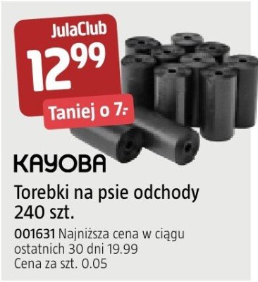 Torebki na psie odchody Kayoba 240 szt. promocja w Jula