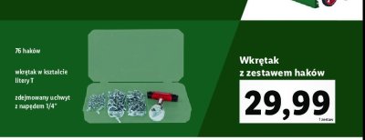 Wkrętak z zestawem haków Parkside promocja