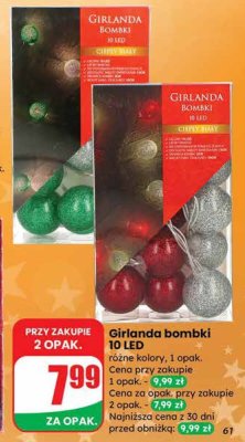 Bombki Girlanda 10 LED promocja w Dino