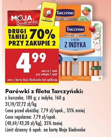 Parówki z fileta z indyka Tarczyński promocja