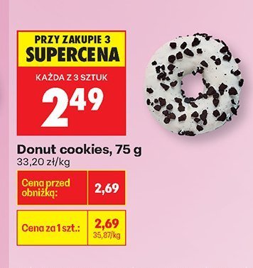 Donut cookies, 75 g Biedronka promocja w Biedronka