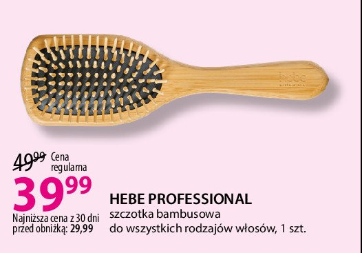 Szczotka do włosów bambusowa Hebe professional promocja