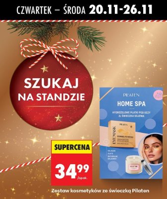 Zestaw kosmetyków ze świeczką Pilaten promocja w Biedronka