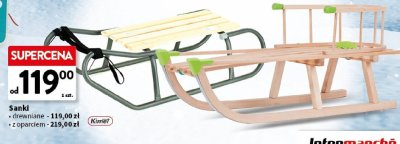 Sanki drewniane promocja w Intermarche