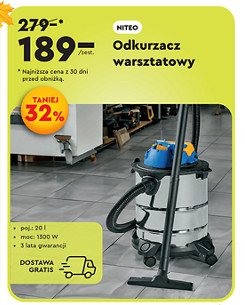 Odkurzacz warsztatowy 1300 w NITEO promocja