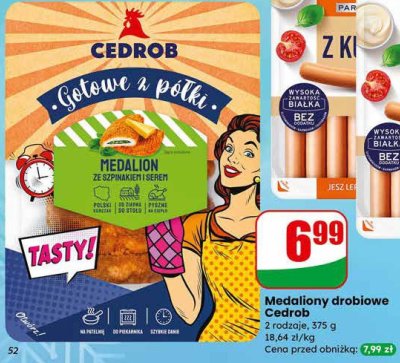 Medaliony drobiowe Cedrob promocja w Dino
