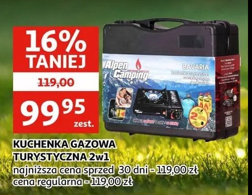 Kuchenka gazowa turystyczna 2 w 1 Alpen camping promocja