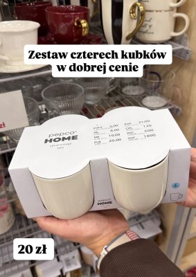 Zestaw kubków Pepco Home promocja