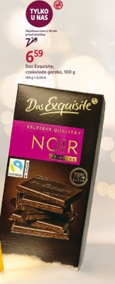 Czekolada Das Exquisite, czekolada gorzka, 100 g promocja w Rossmann