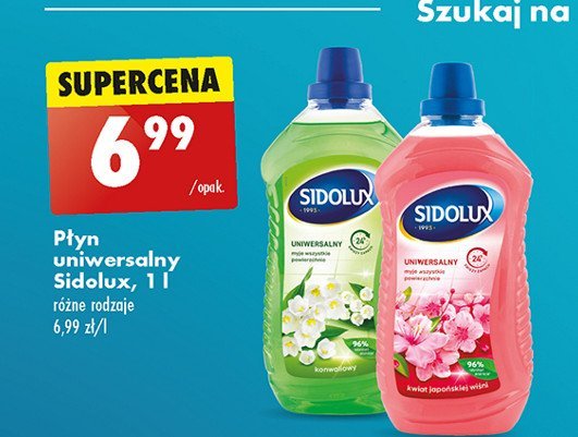 Płyn do mycia konwaliowy Sidolux uniwersalny promocja