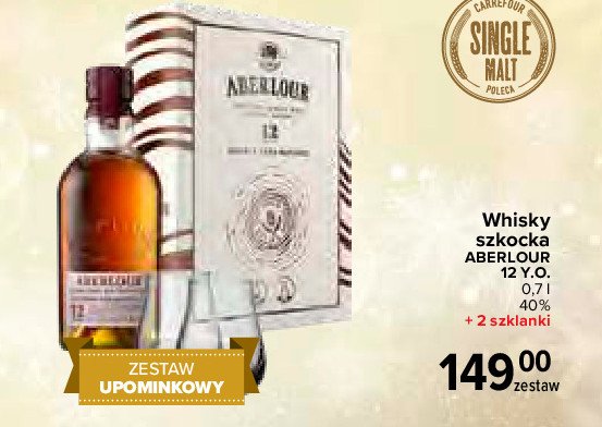 Whisky + szklanki Aberlour 12 yo promocja