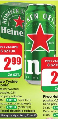 Piwo Heineken promocja w Dino