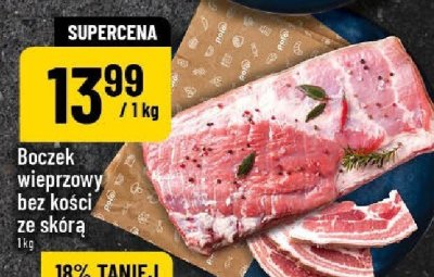 Boczek wieprzowy bez kości ze skórą promocja w POLOmarket