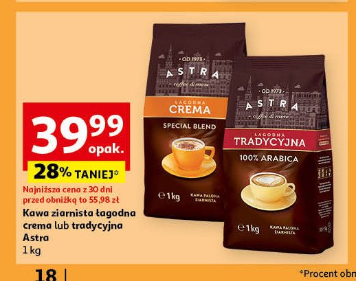 Kawa ASTRA ŁAGODNA TRADYCYJNA promocja