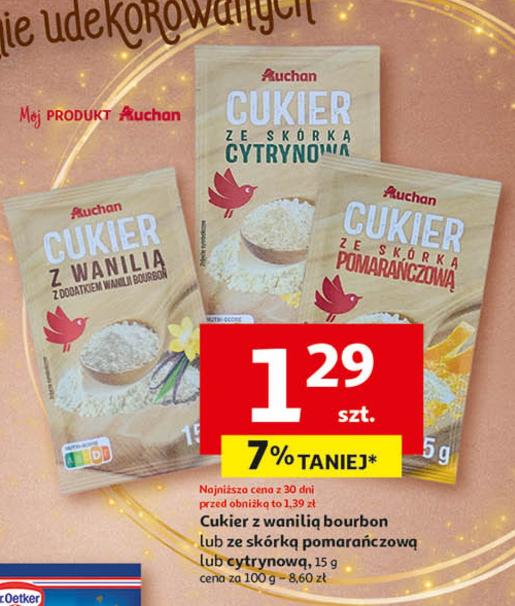 Cukier ze skórką cytrynową Auchan promocja w Auchan