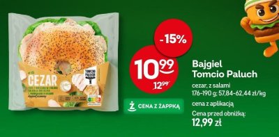 Bajgiel Tomcio Paluch cezar, z salami promocja w Żabka